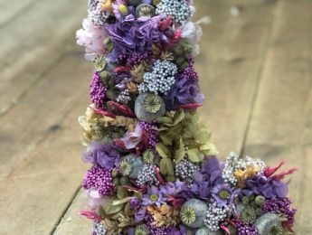 Letras flor seca y preservada